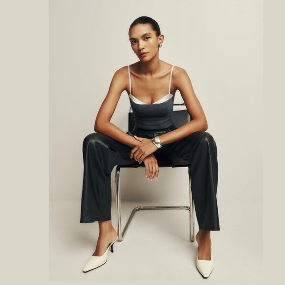 Reformation Melanie Top | Grey 🎉 SALE 🎀 NWOT ✂🏷️ No Tag - Picture 5 of 8